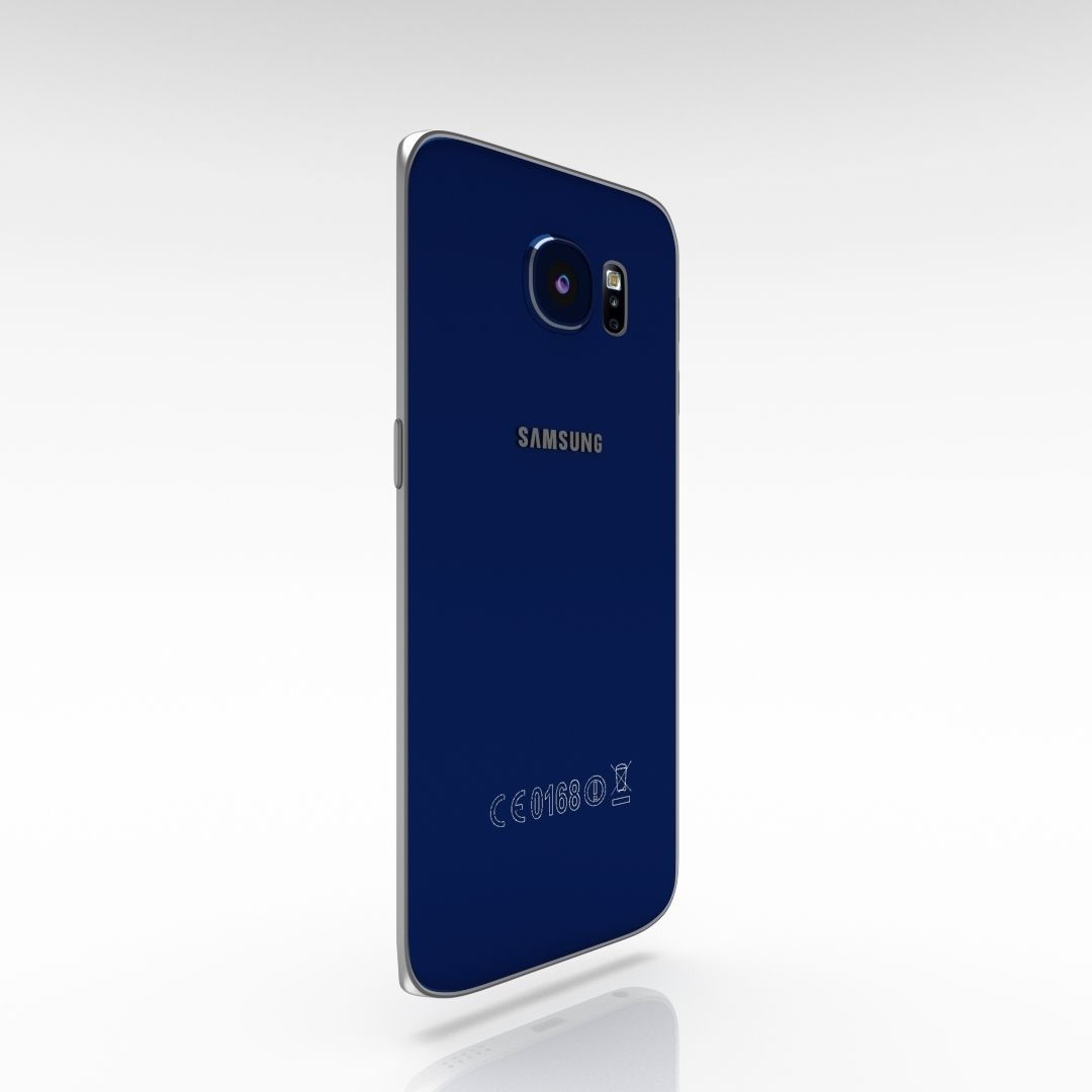 Samsung Galaxy S6 Edge Sapphire Black Low-poly 3D model_15