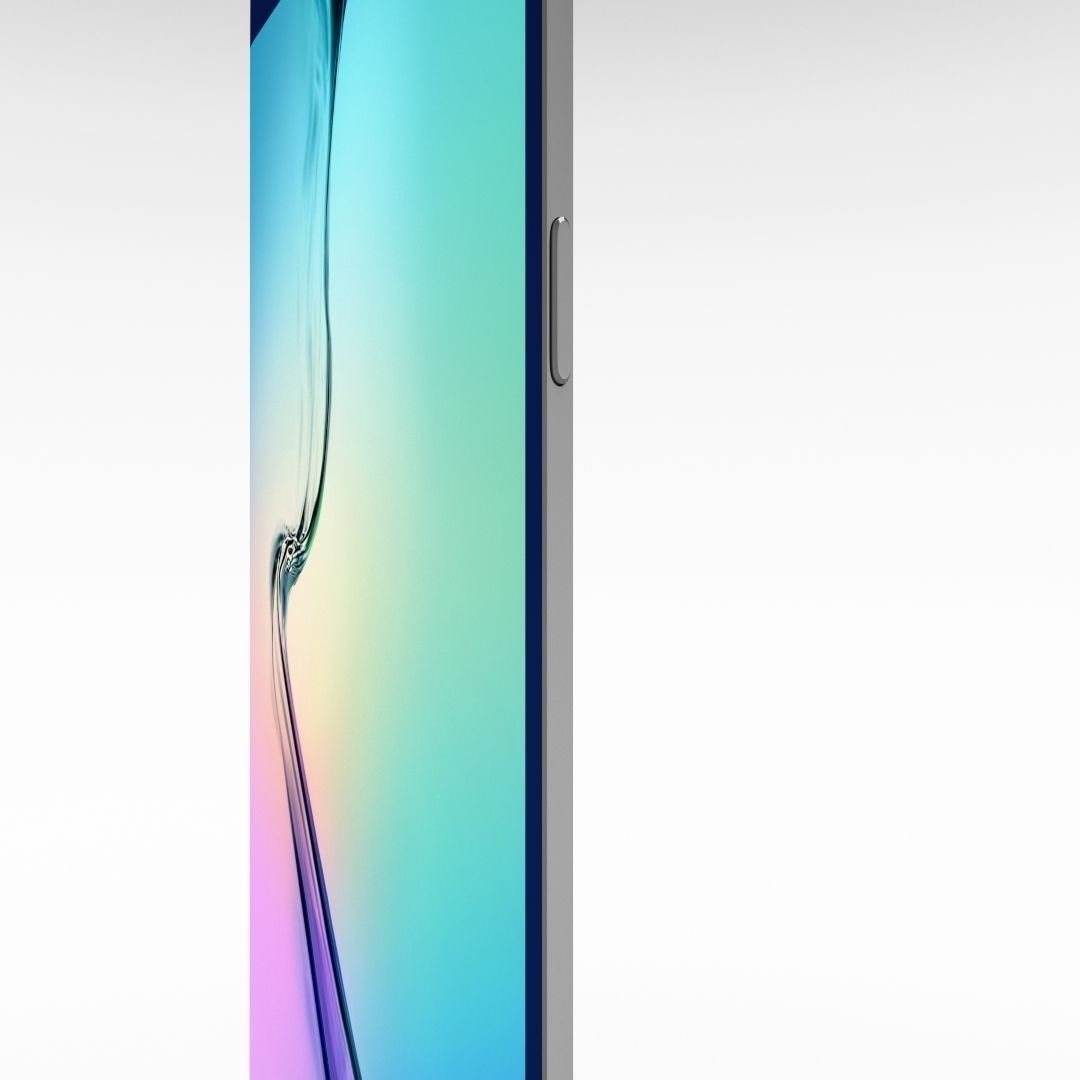 Samsung Galaxy S6 Edge Sapphire Black Low-poly 3D model_8