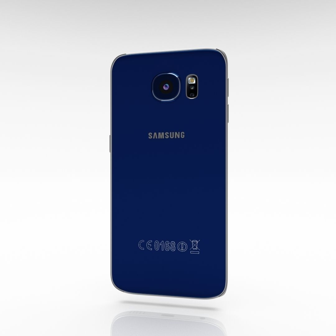 Samsung Galaxy S6 Edge Sapphire Black Low-poly 3D model_21