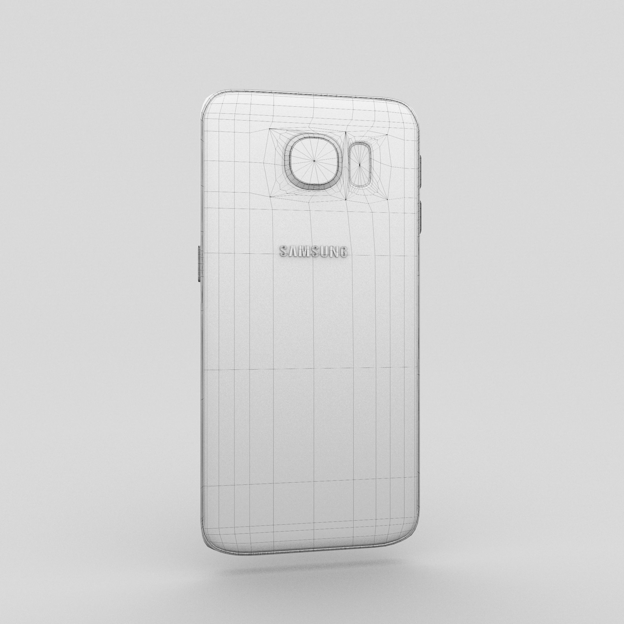 Samsung Galaxy S6 Edge Sapphire Black Low-poly 3D model_36