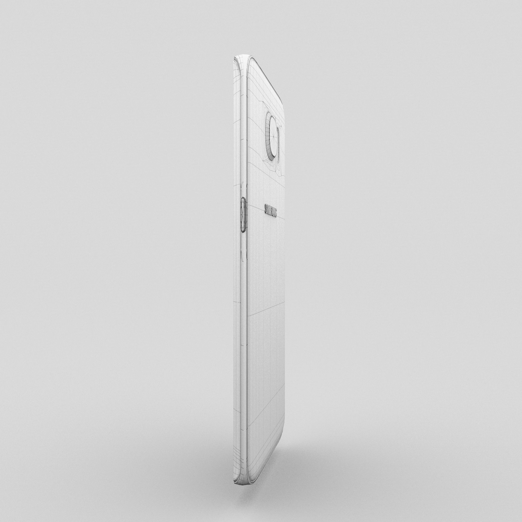 Samsung Galaxy S6 Edge Sapphire Black Low-poly 3D model_33