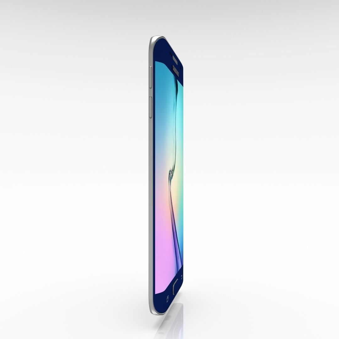 Samsung Galaxy S6 Edge Sapphire Black Low-poly 3D model_6