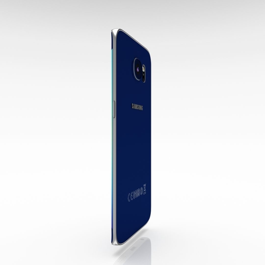 Samsung Galaxy S6 Edge Sapphire Black Low-poly 3D model_19