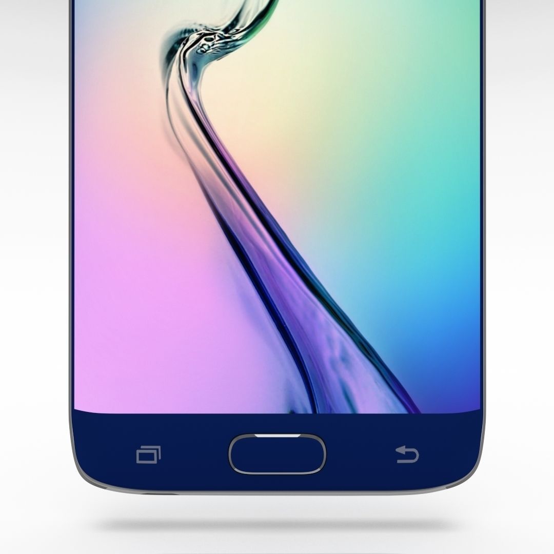 Samsung Galaxy S6 Edge Sapphire Black Low-poly 3D model_13