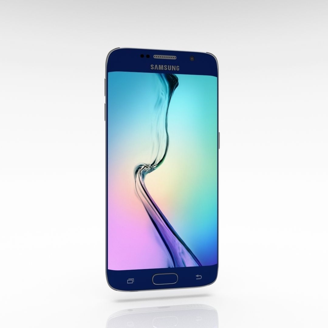 Samsung Galaxy S6 Edge Sapphire Black Low-poly 3D model_2
