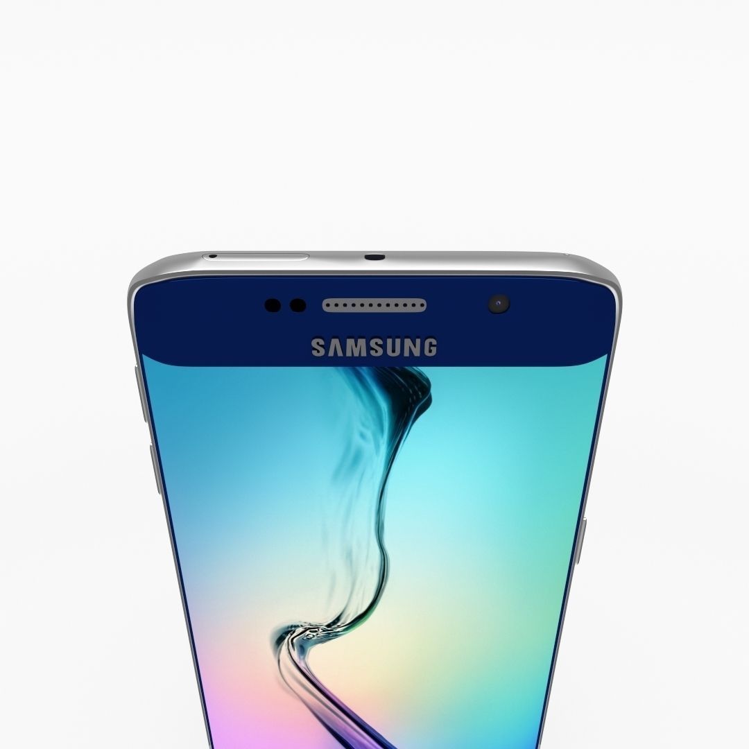 Samsung Galaxy S6 Edge Sapphire Black Low-poly 3D model_11