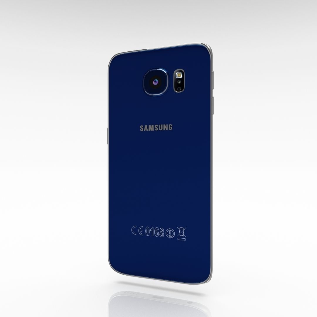 Samsung Galaxy S6 Edge Sapphire Black Low-poly 3D model_22
