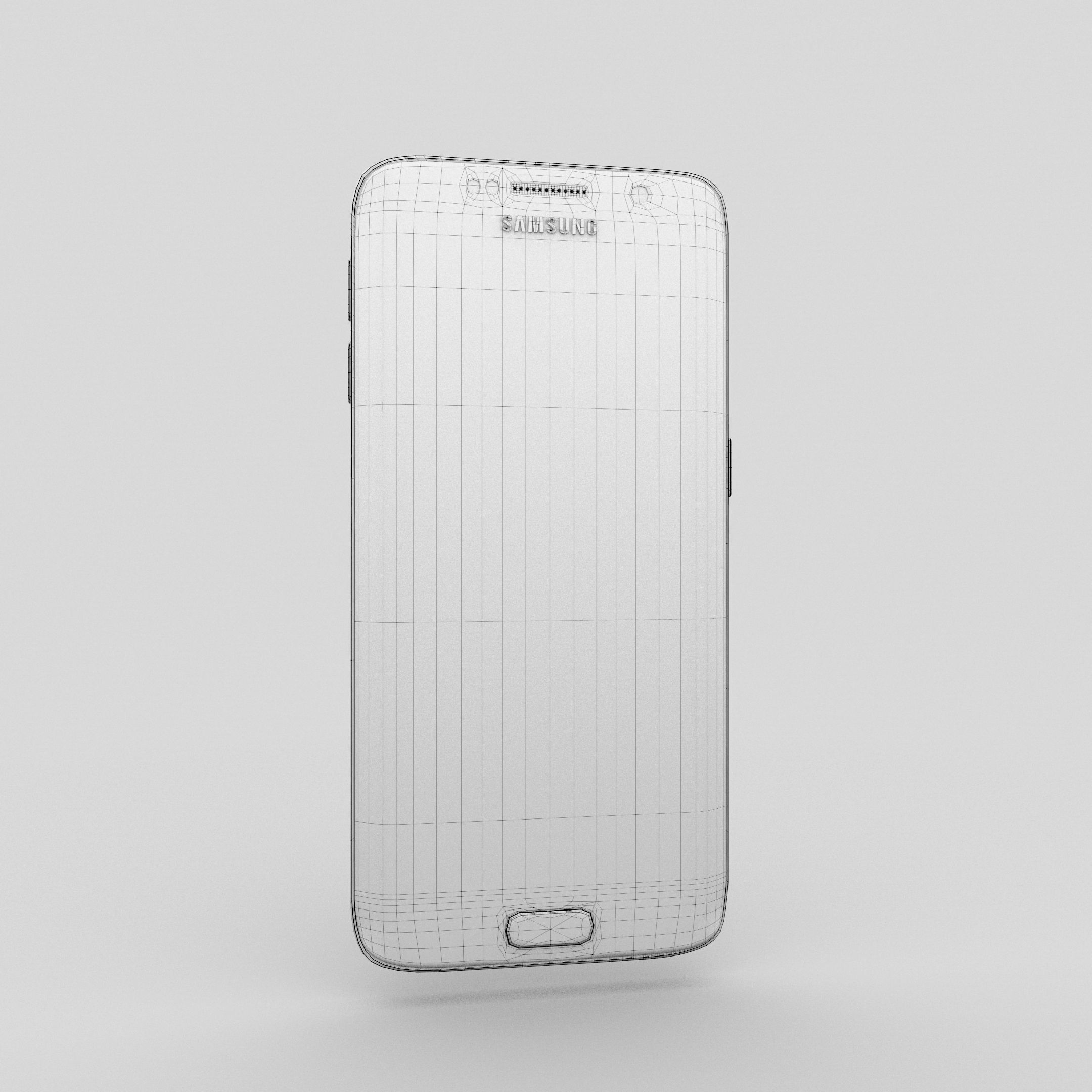 Samsung Galaxy S6 Edge Sapphire Black Low-poly 3D model_29