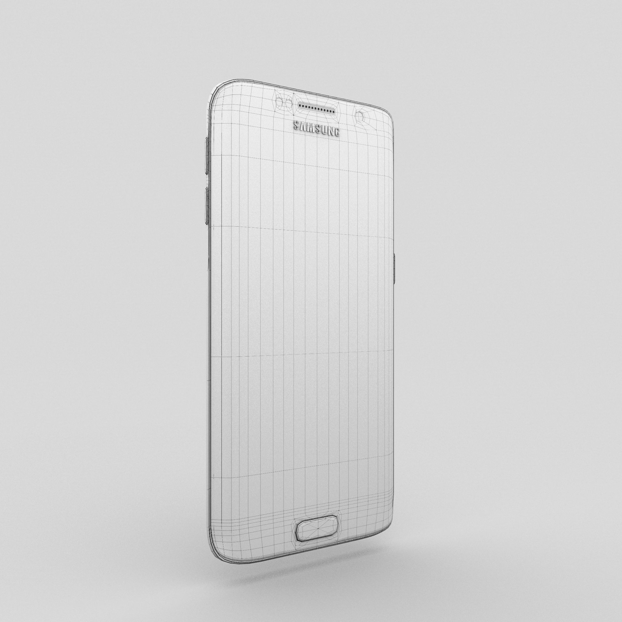 Samsung Galaxy S6 Edge Sapphire Black Low-poly 3D model_28
