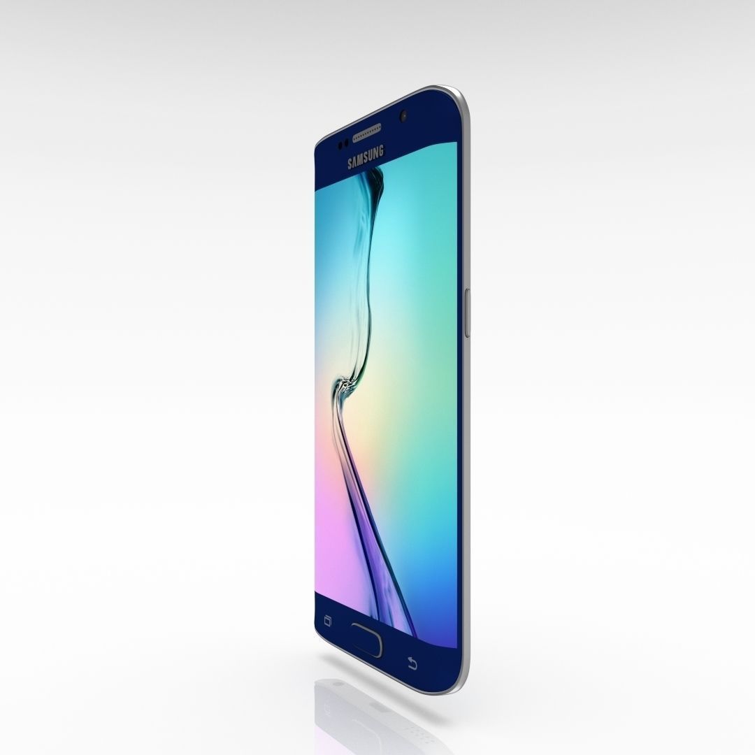 Samsung Galaxy S6 Edge Sapphire Black Low-poly 3D model_7