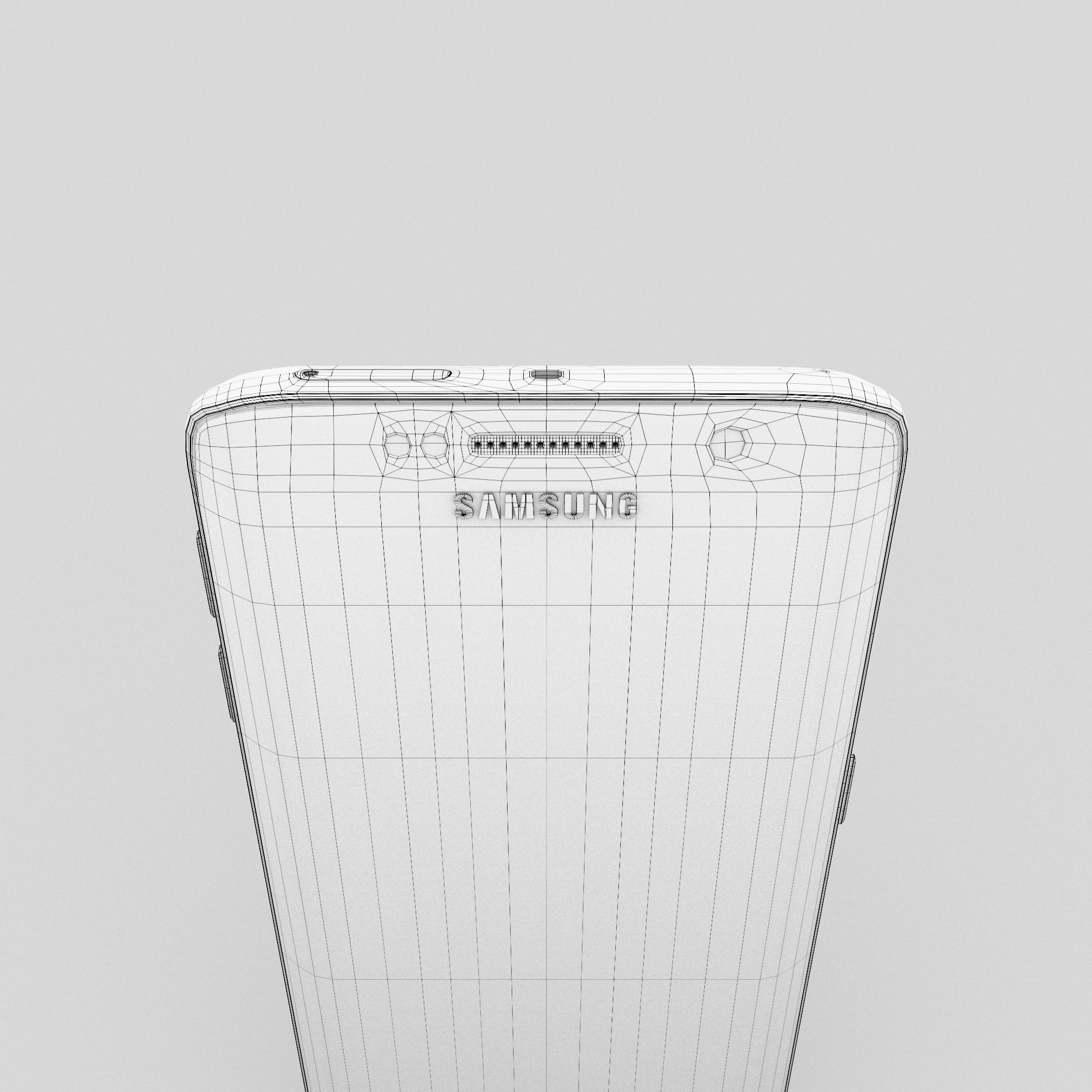 Samsung Galaxy S6 Edge Gold Platinum Low-poly 3D model_22