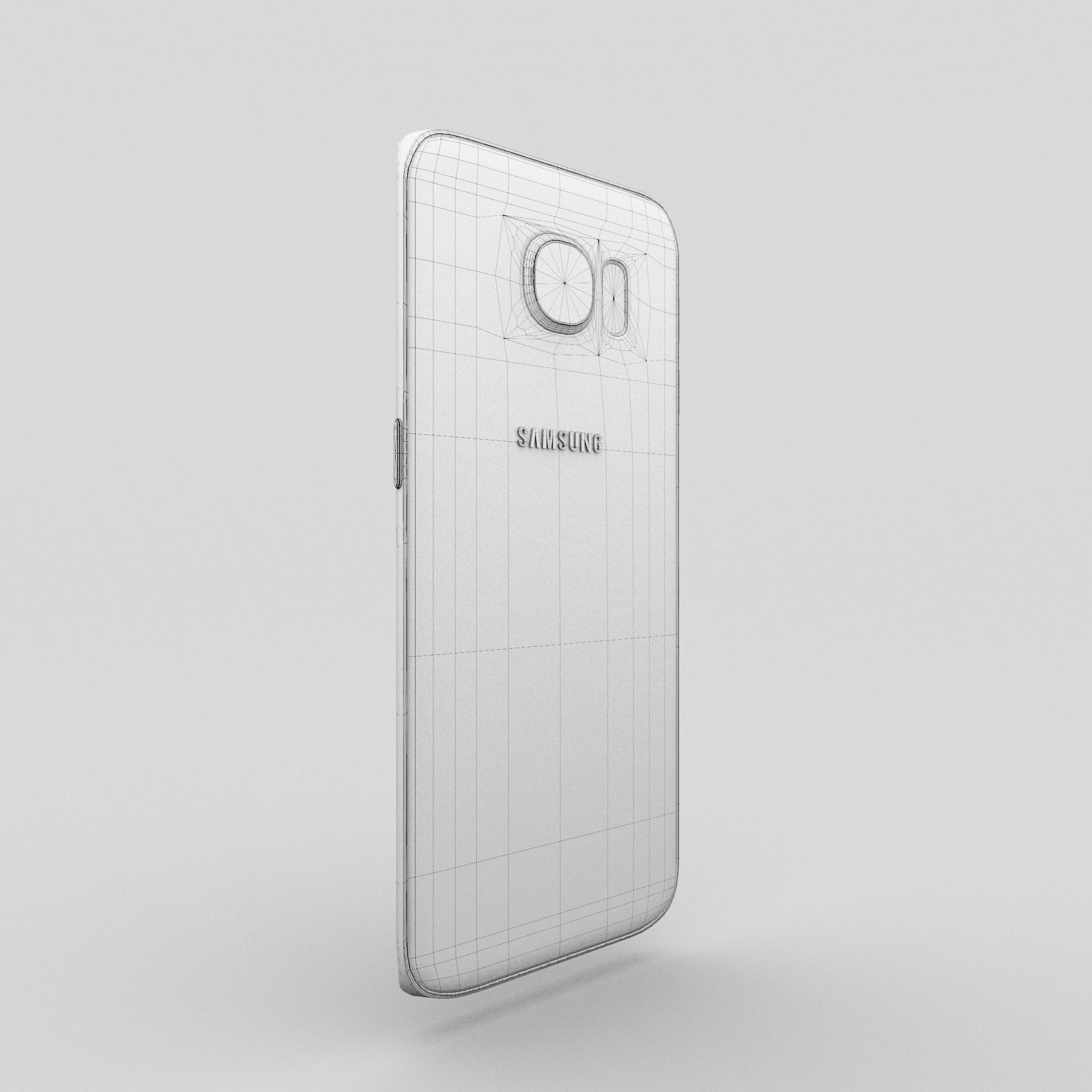 Samsung Galaxy S6 Edge Gold Platinum Low-poly 3D model_30