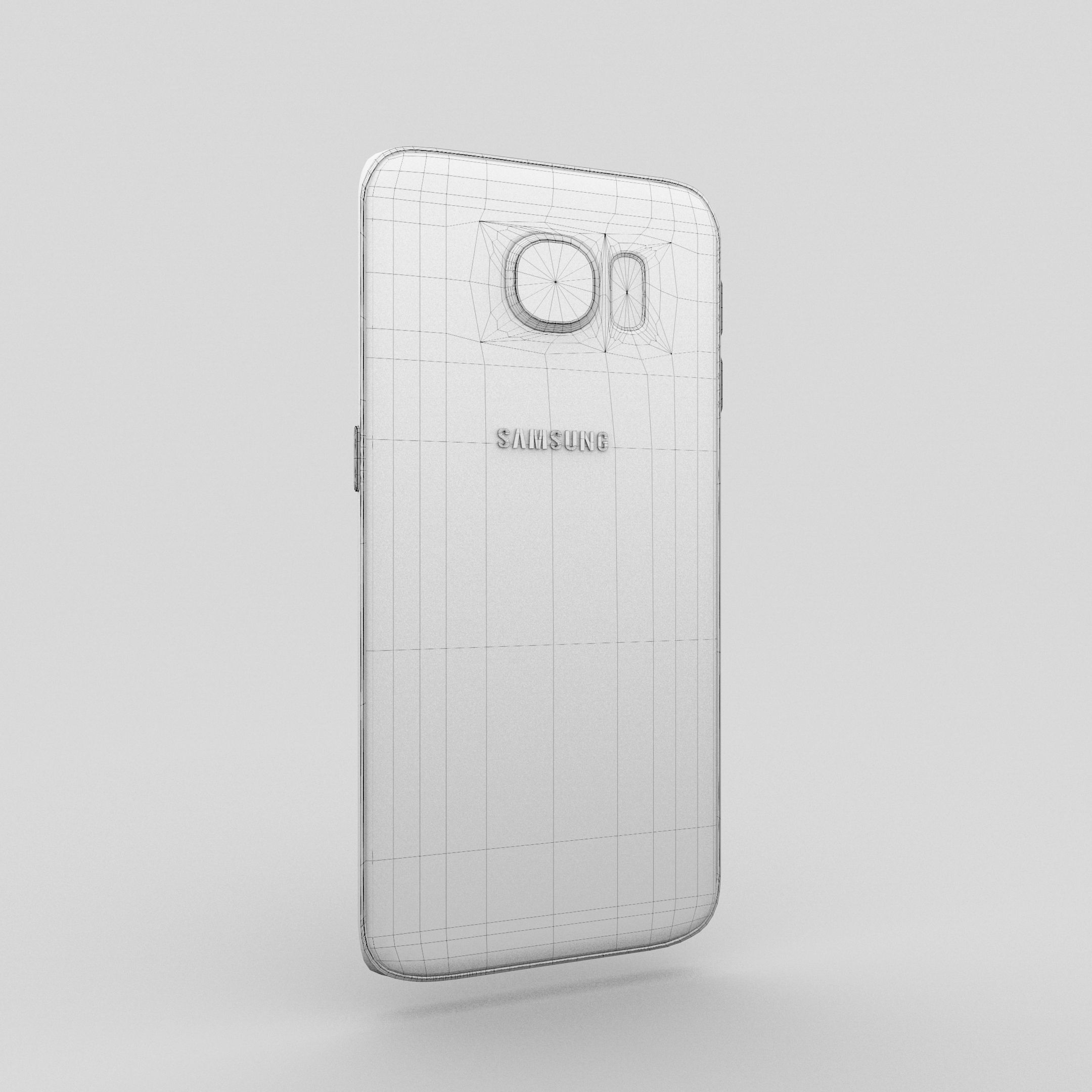 Samsung Galaxy S6 Edge Gold Platinum Low-poly 3D model_32