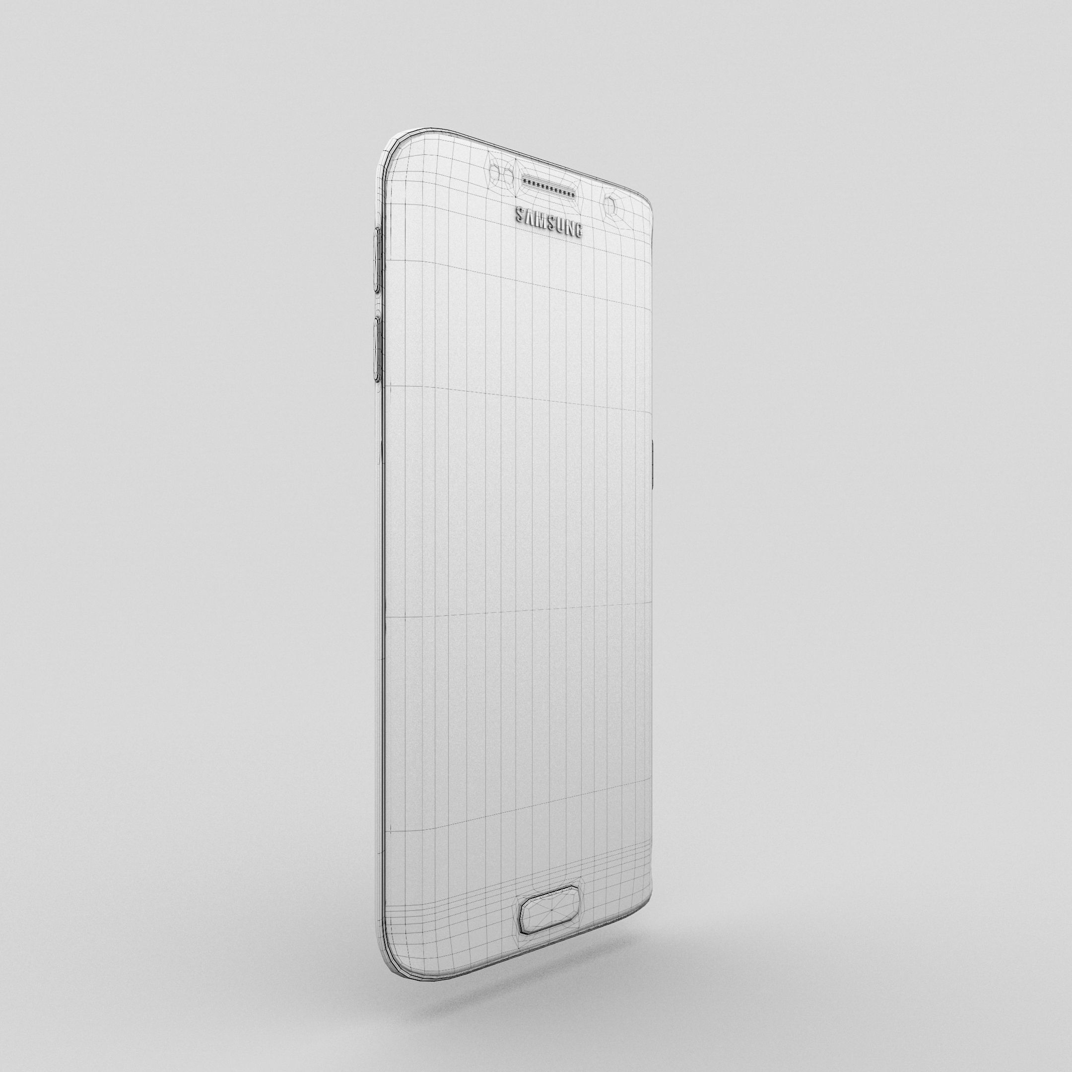 Samsung Galaxy S6 Edge Gold Platinum Low-poly 3D model_20