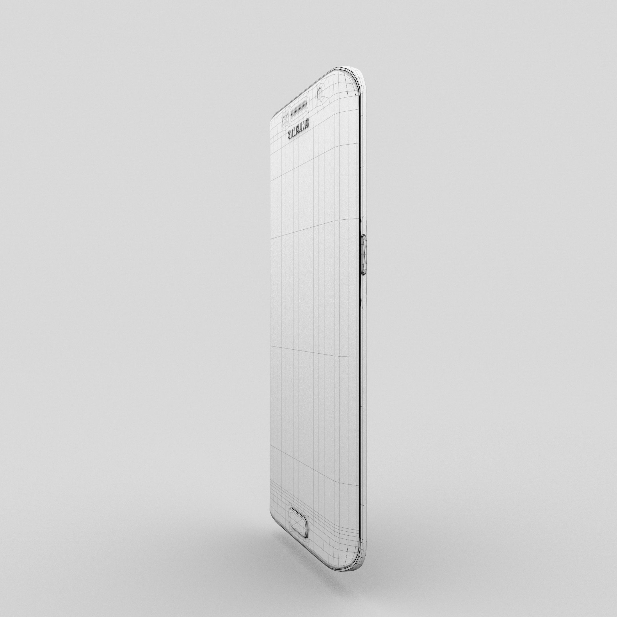 Samsung Galaxy S6 Edge Gold Platinum Low-poly 3D model_27