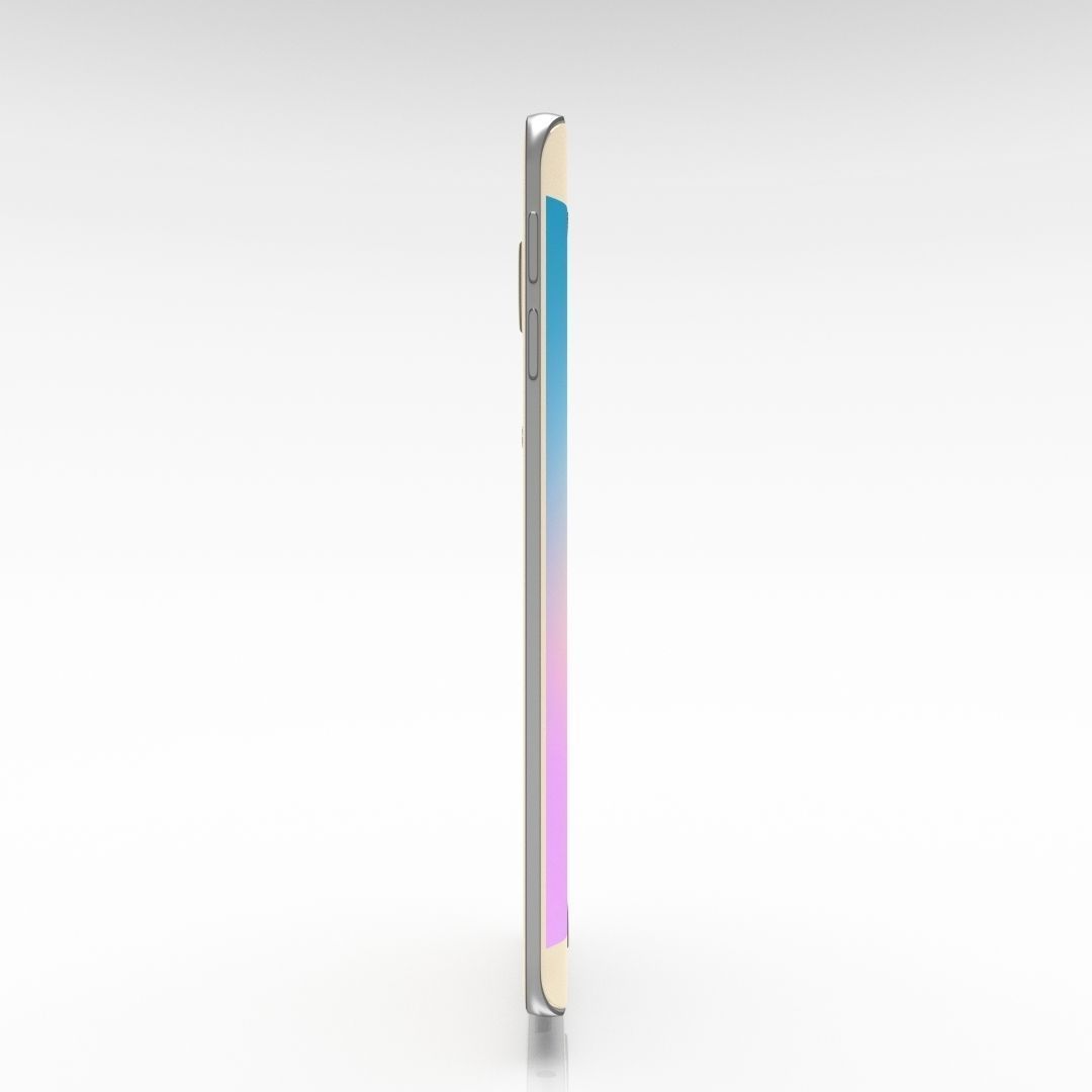 Samsung Galaxy S6 Edge Gold Platinum Low-poly 3D model_2