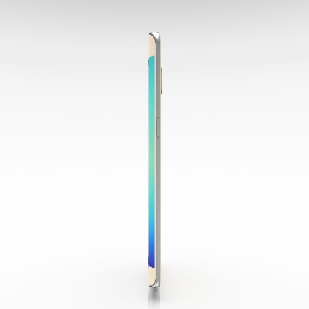 Samsung Galaxy S6 Edge Gold Platinum Low-poly 3D model_5