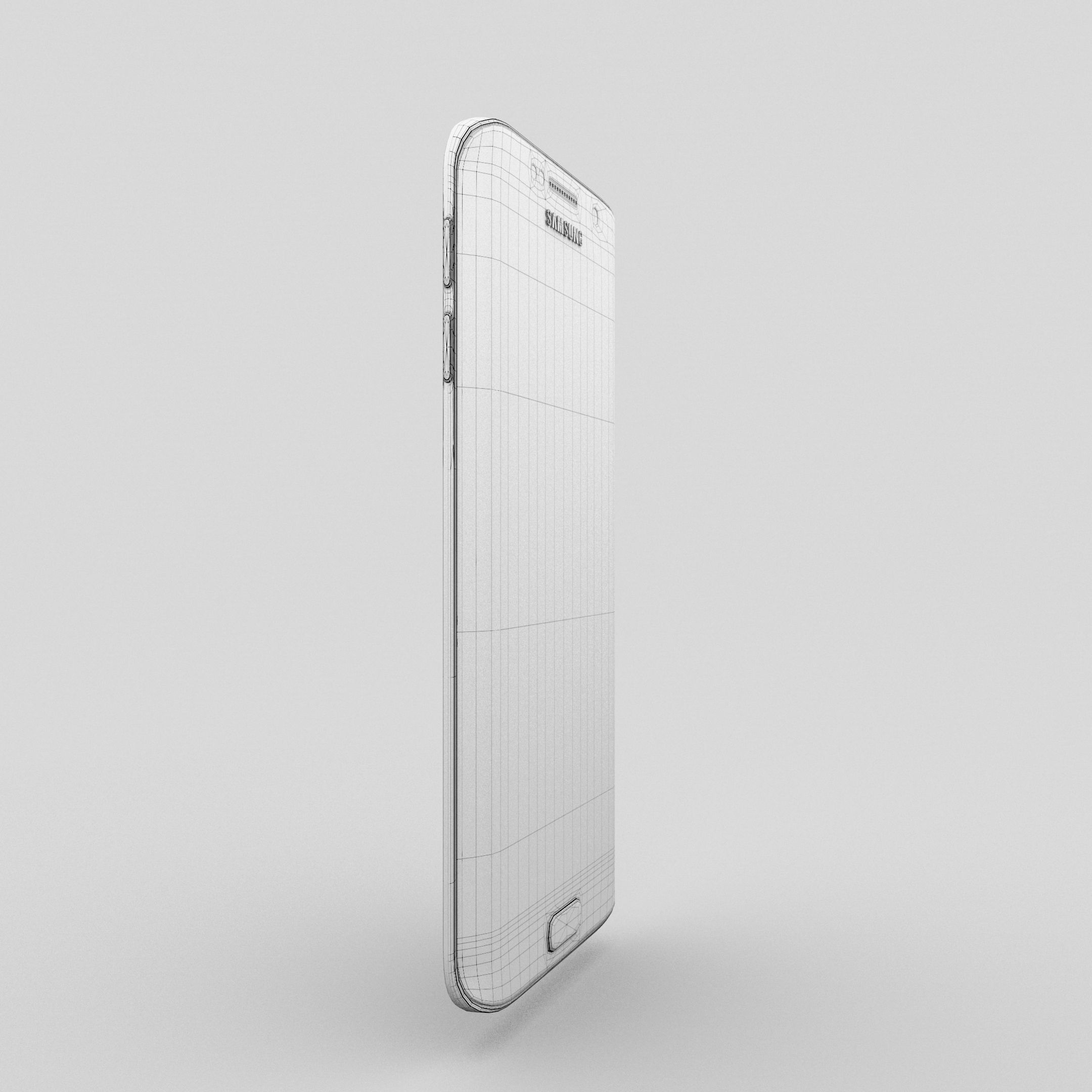 Samsung Galaxy S6 Edge Gold Platinum Low-poly 3D model_35