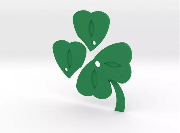 Dissected Clover Jewelry Set Free 3D print model