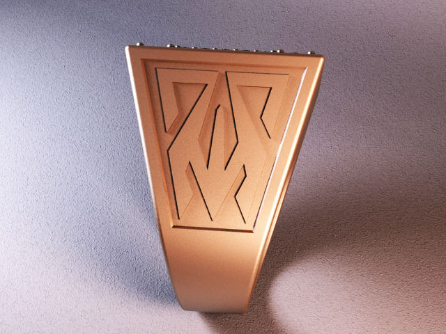 ring with an ornament 3D print model_1