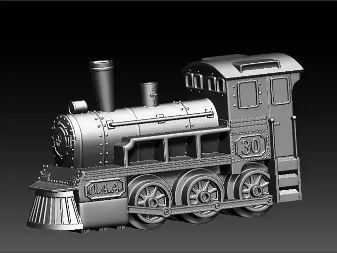 locomotive toy key 3D print model