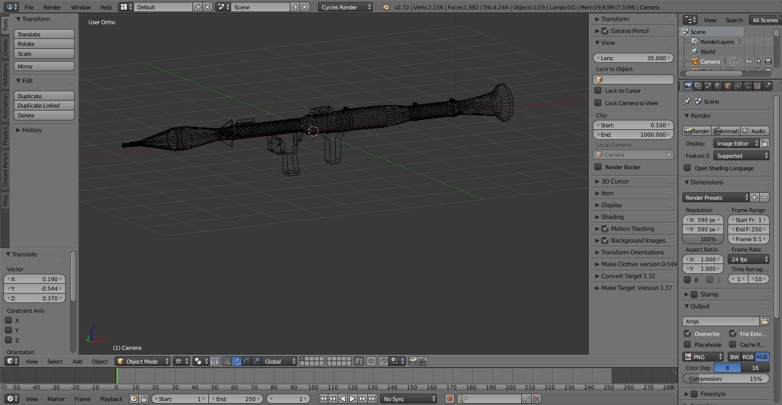 Grenade Launcher low-poly  Low-poly 3D model_4