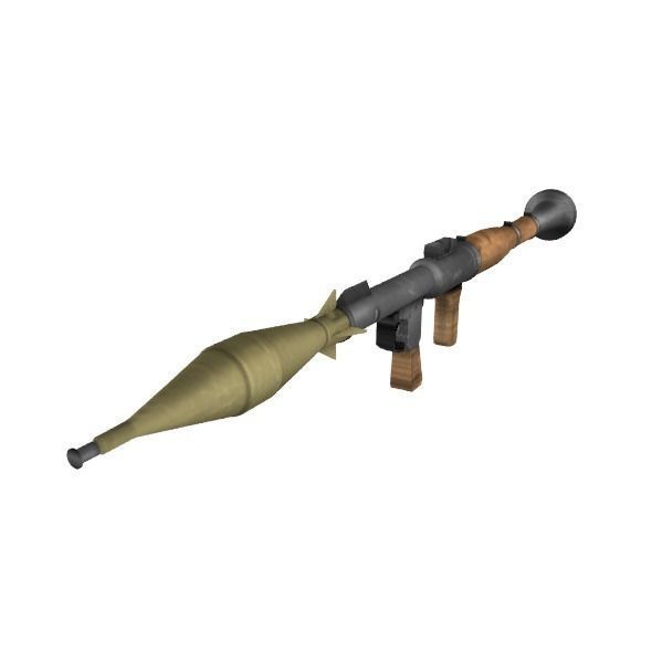 Grenade Launcher low-poly  Low-poly 3D model_1