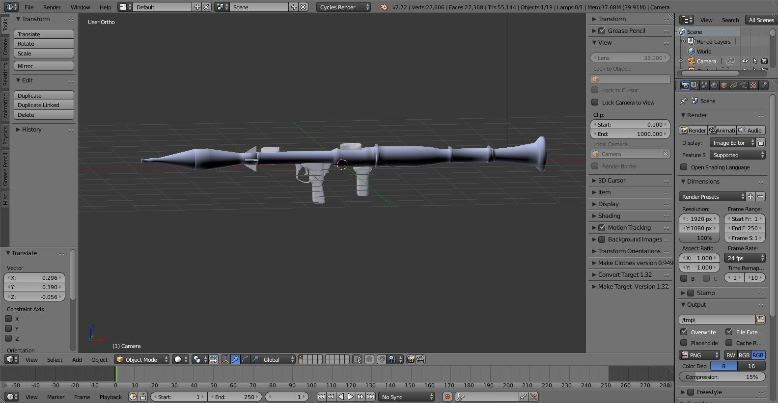 Grenade Launcher  3D model_2