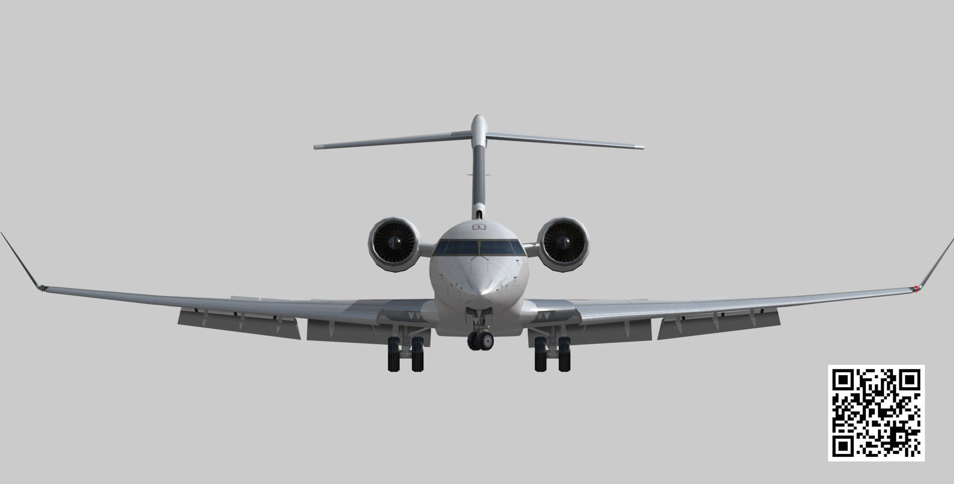 Bombardier CRJ 1000 Low-poly 3D model_2