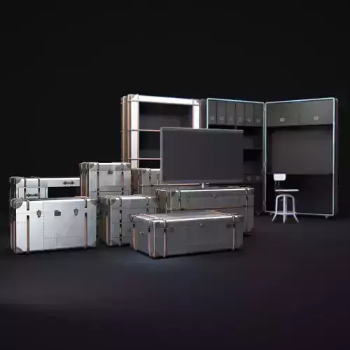 RICHARDS-TRUNK-METAL-Collection set of furniture in industrial style