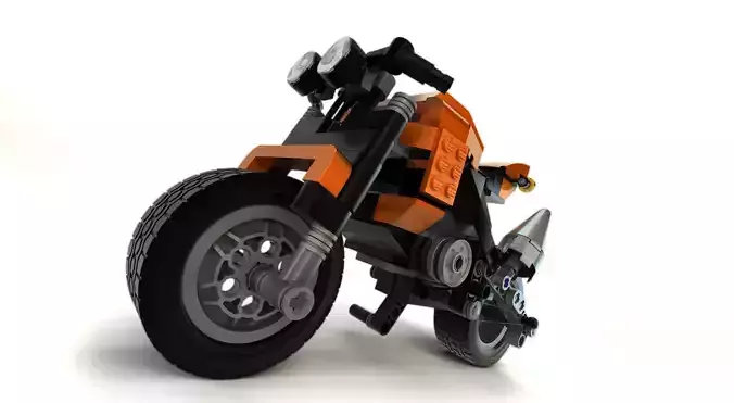 Lego motorcycle 3D model
