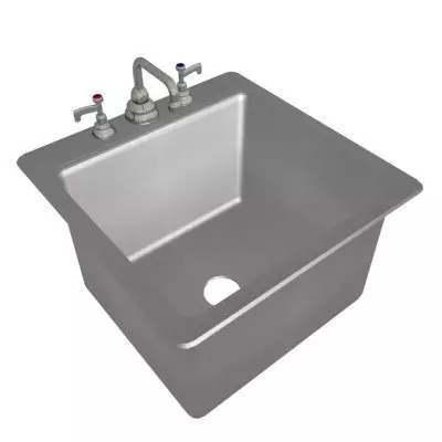 Stainless Steel Sink - Square 3D model_0
