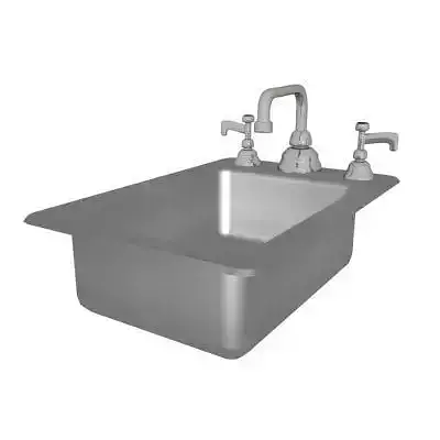 Stainless Steel Sink - Rectangle - Shallow 3D model