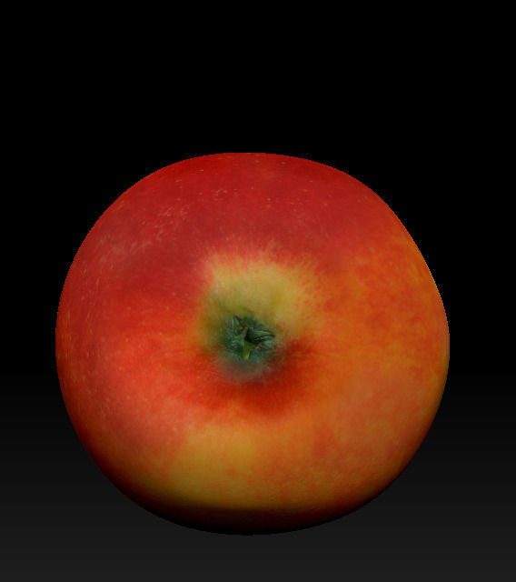 red apple 3D model_2