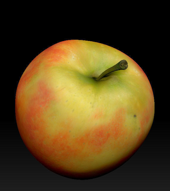red apple 3D model_1