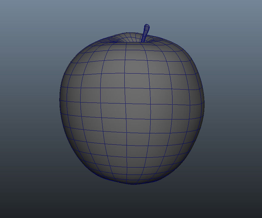green apple 3D model_7