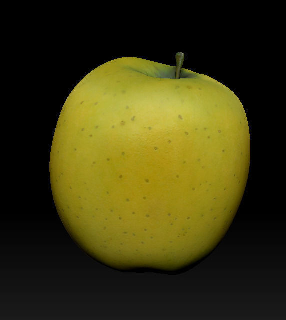 green apple 3D model_1