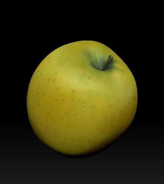 green apple 3D model_4