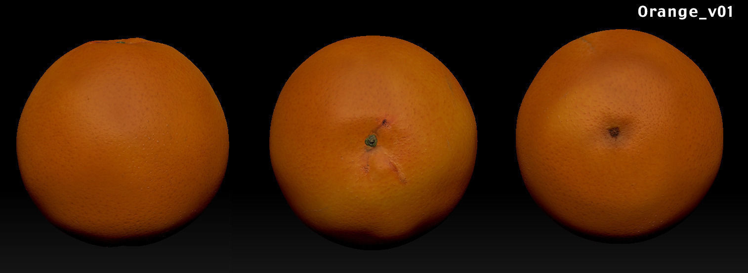 orange Low-poly 3D model_5
