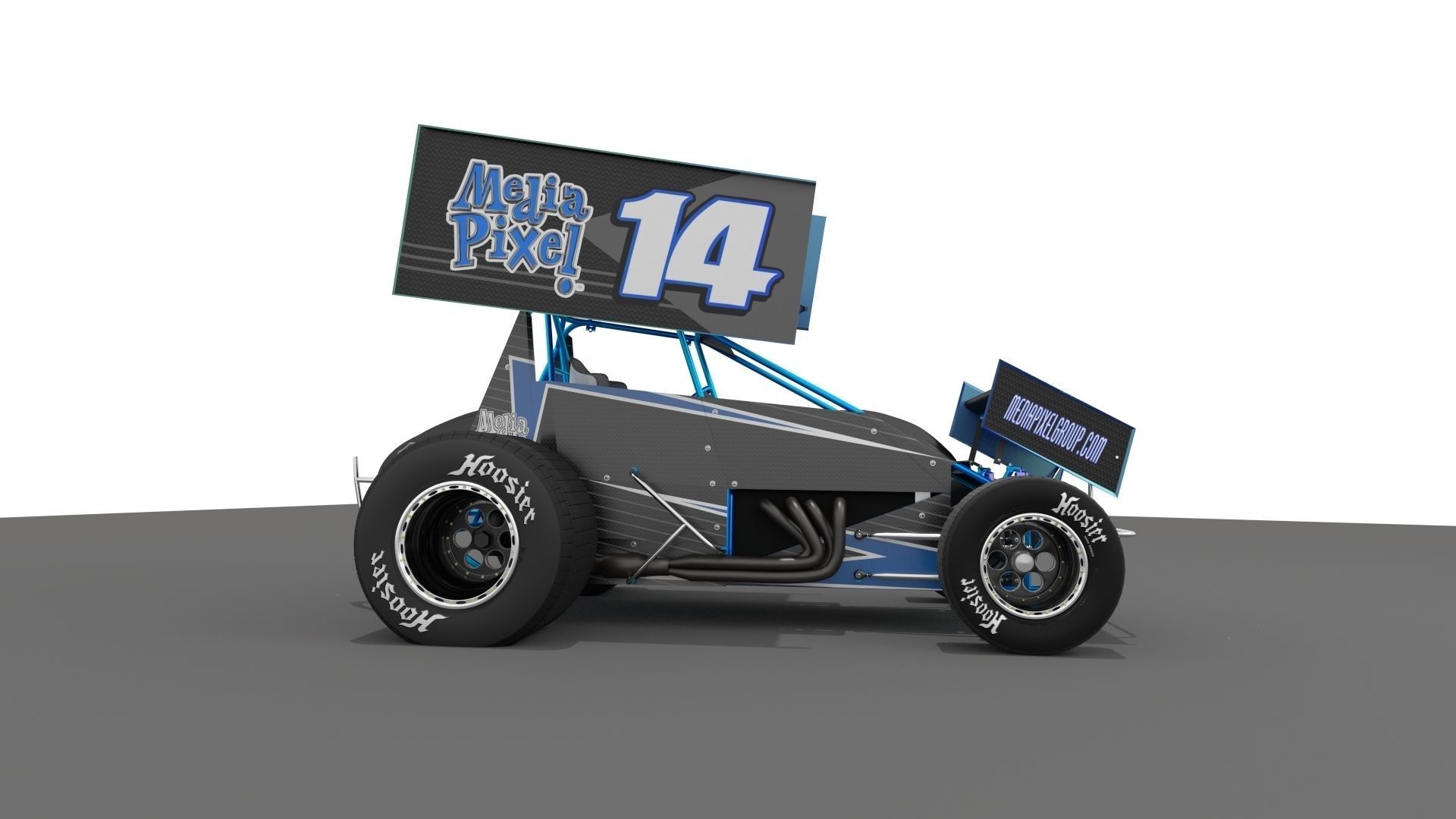 3D Model of a Sprint Car by Media Pixel 3D model_1