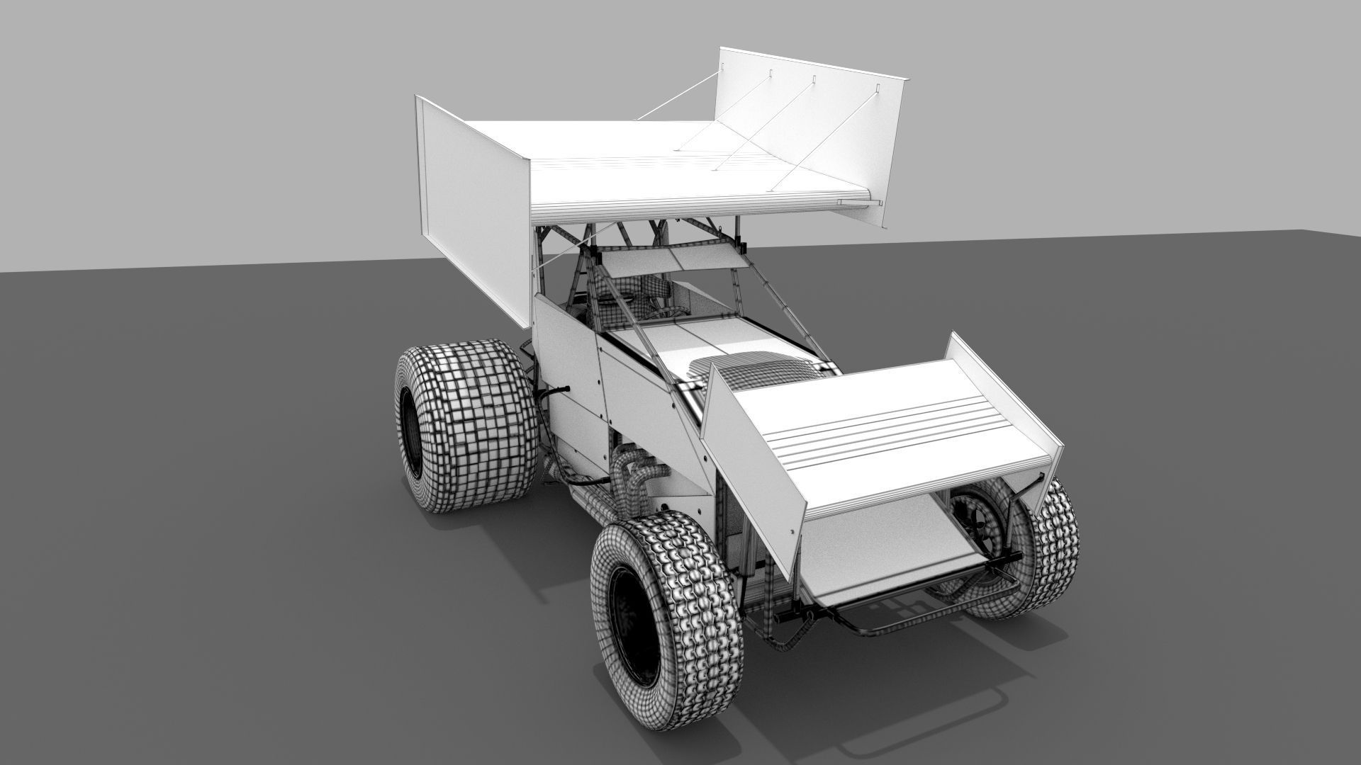 3D Model of a Sprint Car by Media Pixel 3D model_8