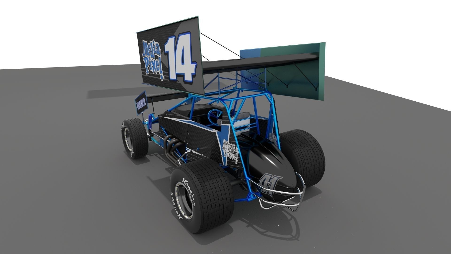 3D Model of a Sprint Car by Media Pixel 3D model_4