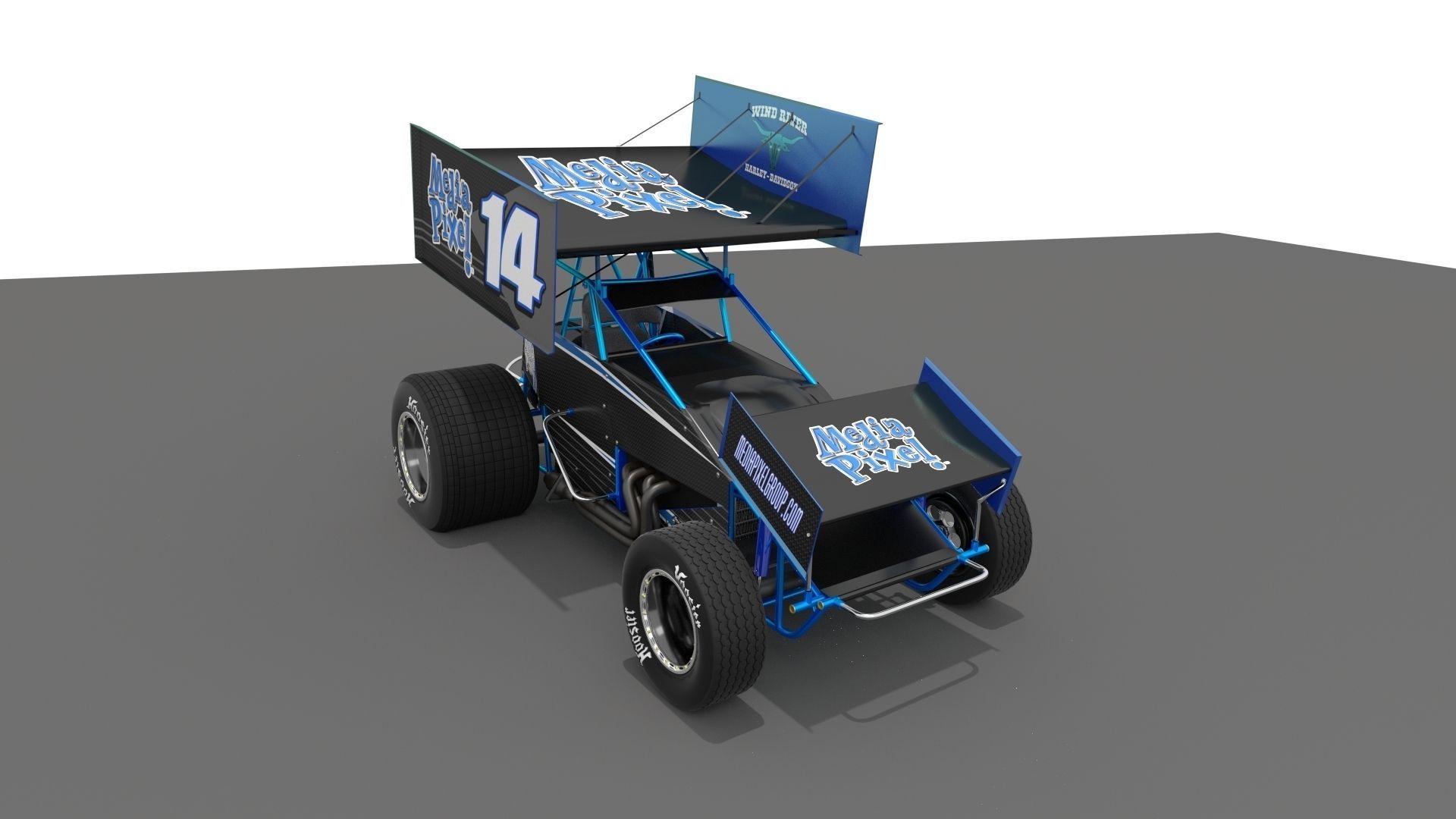 3D Model of a Sprint Car by Media Pixel 3D model_2