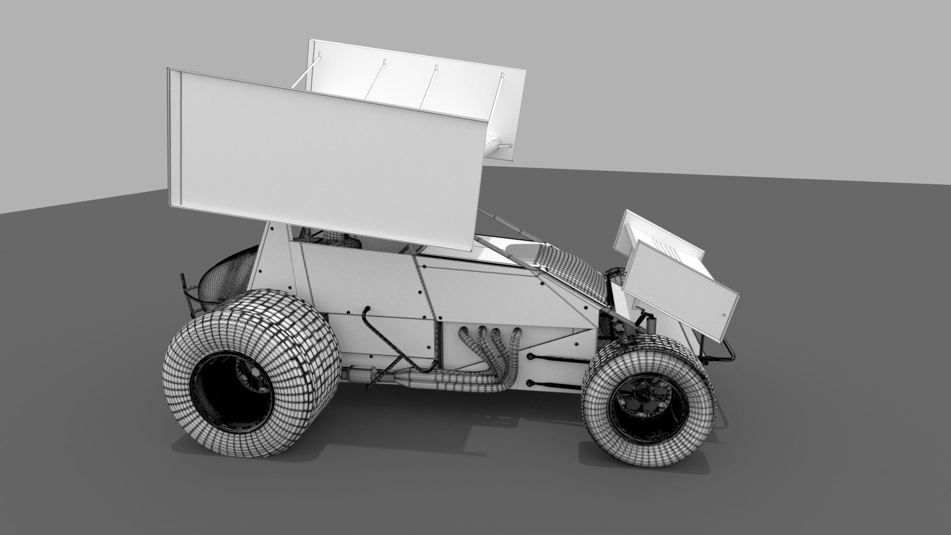3D Model of a Sprint Car by Media Pixel 3D model_9