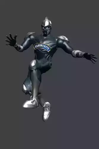 Robot  Rigget men Free low-poly 3D model