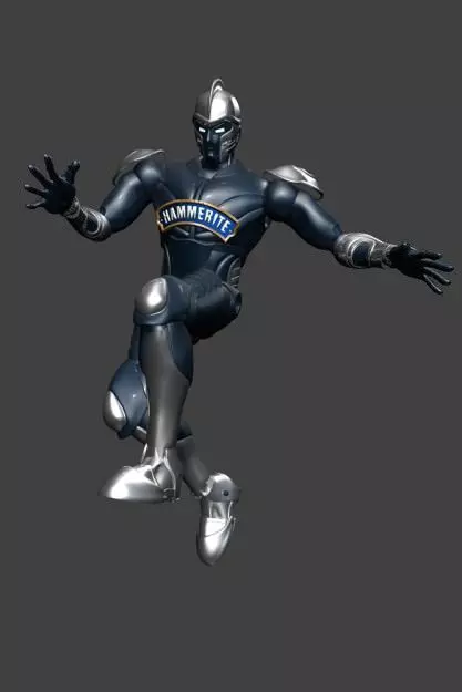 Robot  Rigget men Free low-poly 3D model_0