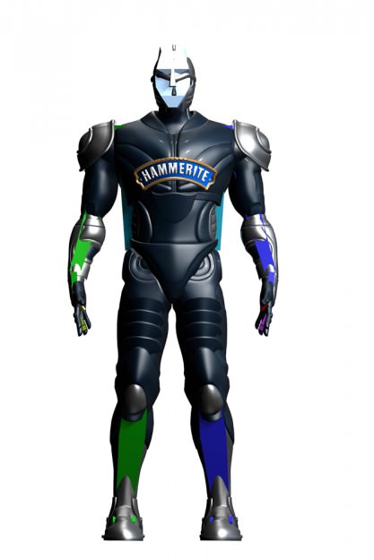 Robot  Rigget men Free low-poly 3D model_6