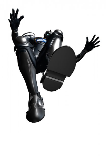 Robot  Rigget men Free low-poly 3D model_3