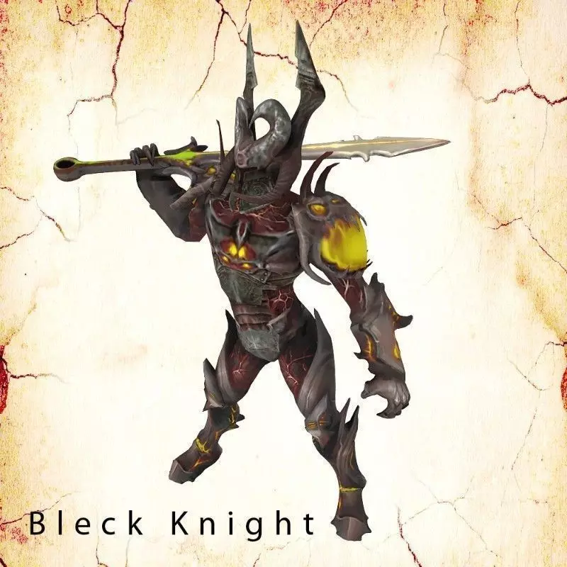 Bleck Knight Low-poly 3D model