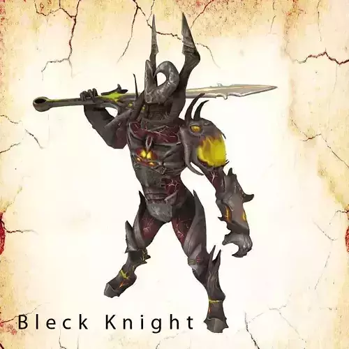 Bleck Knight Low-poly 3D model